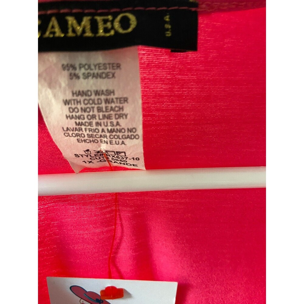 NWT Perfectly Priscilla Maxi Dress Womens 1X plus Hot Pink Sized Faux Wrap - Picture 3 of 4